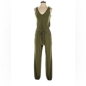 RALPH LAUREN Women’s Olive Green Pocketed Scoop Neck Jumpsuit - Size XS